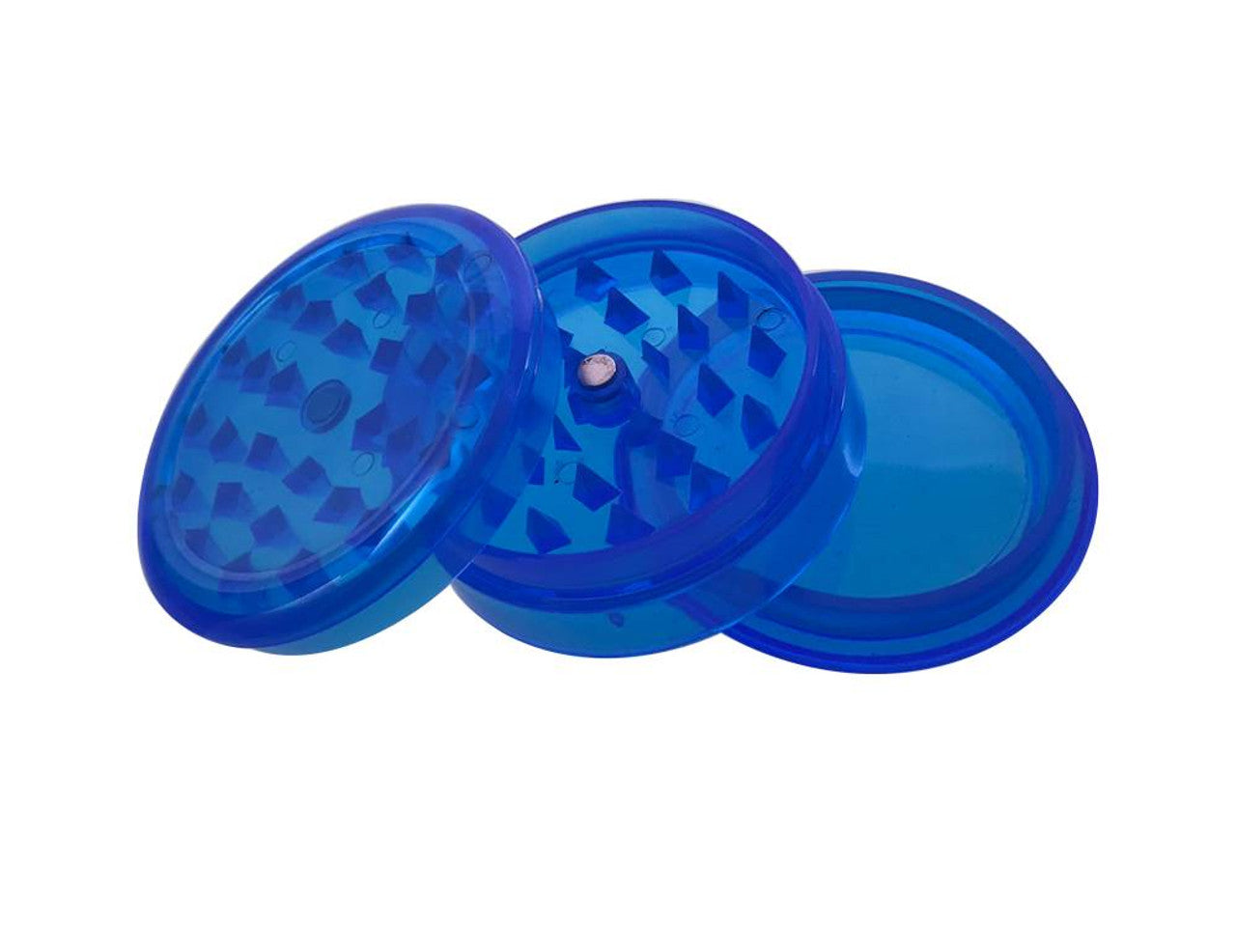 Acrylic 3-Piece Grinder with Storage - Blue