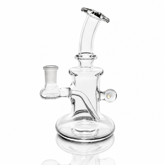 Green Belt 14mm Clear Micro Mini Tube w/ Rainbow Opal