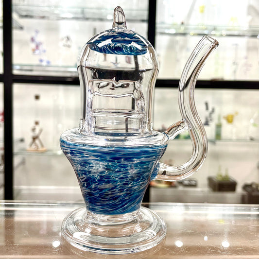 Mastah Glass Special Edition Worked Hash Lantern - Frit Lantern w/ Berry Gumbolt & White