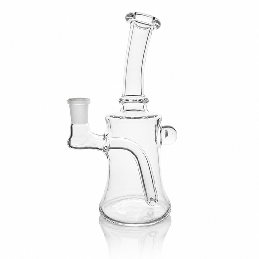 Clarks Glass 14mm Clear Bent Neck Mini Tube w/ Factory Joint