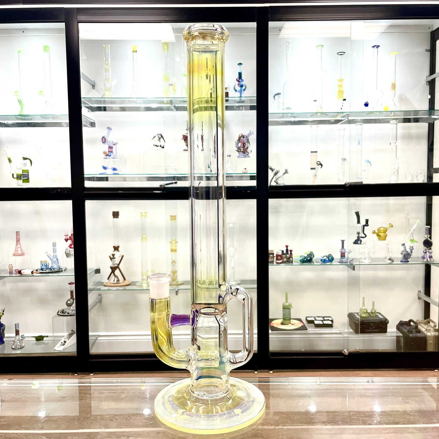 Green Belt Colour Accented Fume Stemline Drain Tube - Purple Lollipop