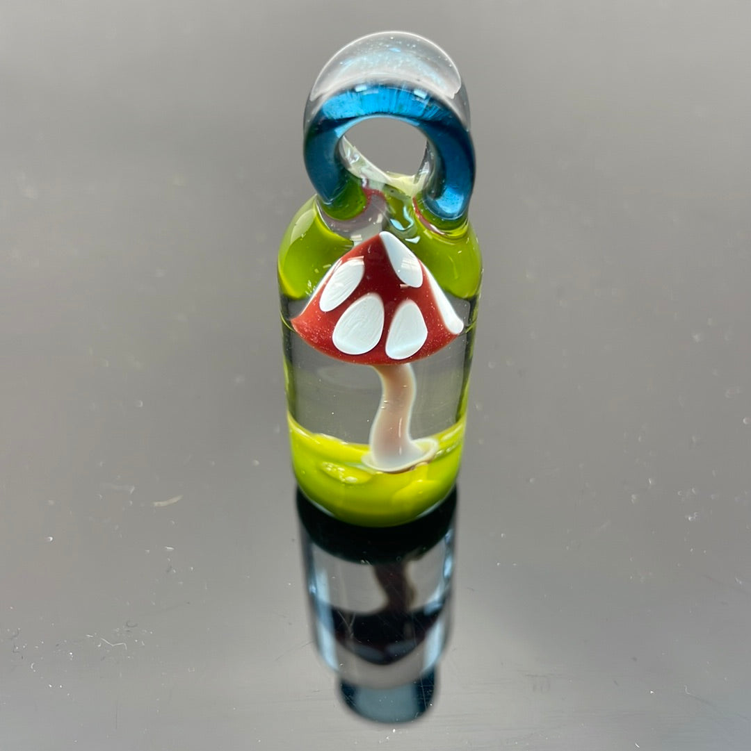 Eckardt Glass Amanita Mushroom Pendant