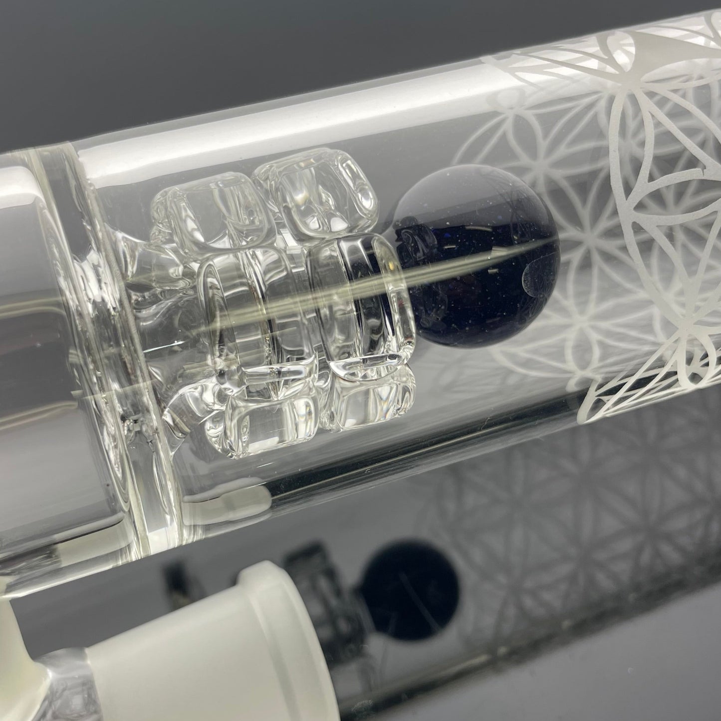 Gnob Glass 44mm 16.25" Reactor Stemline w/ Sandblasting - #7