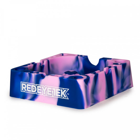 Red Eye Tek 4.75" Square Silicone Ashtray - Purple