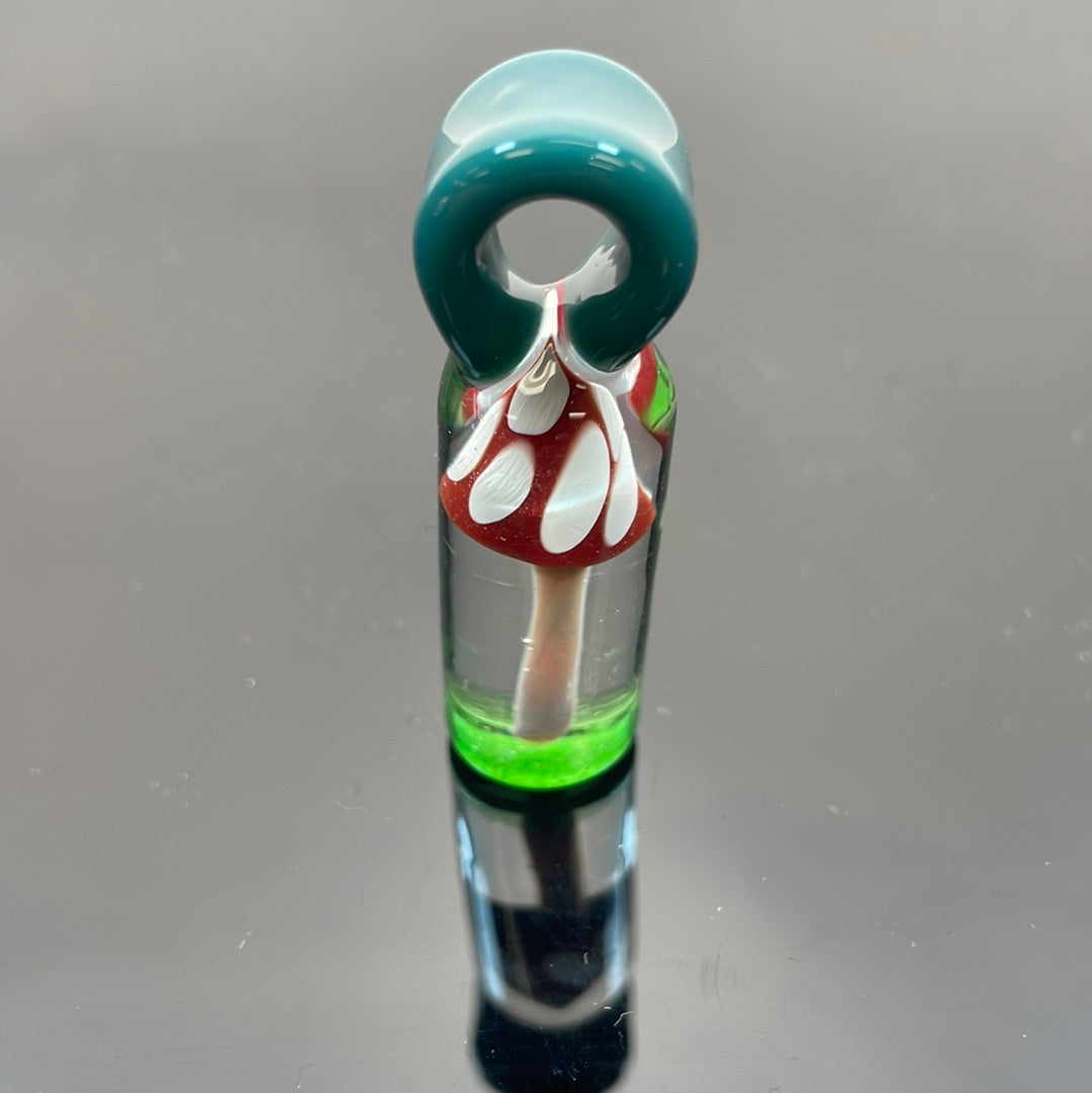 Eckardt Glass Amanita Mushroom Pendant