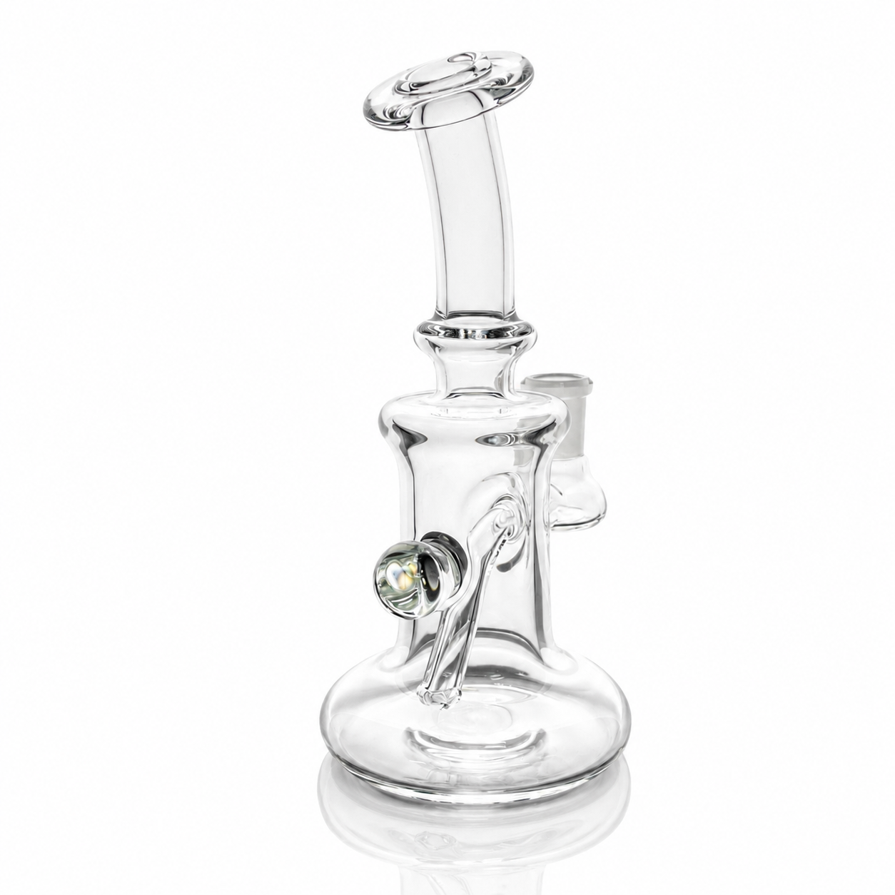 Green Belt 10mm Clear Micro Mini Tube w/ Rainbow Opal