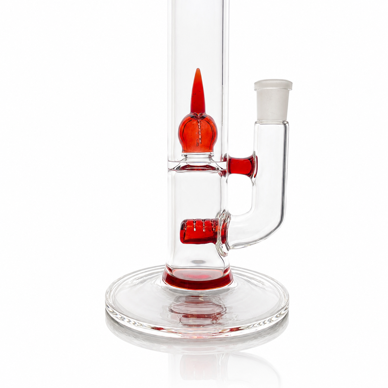 Green Belt Colour Accented Stemline Tube w/ Imperial - Light Ruby