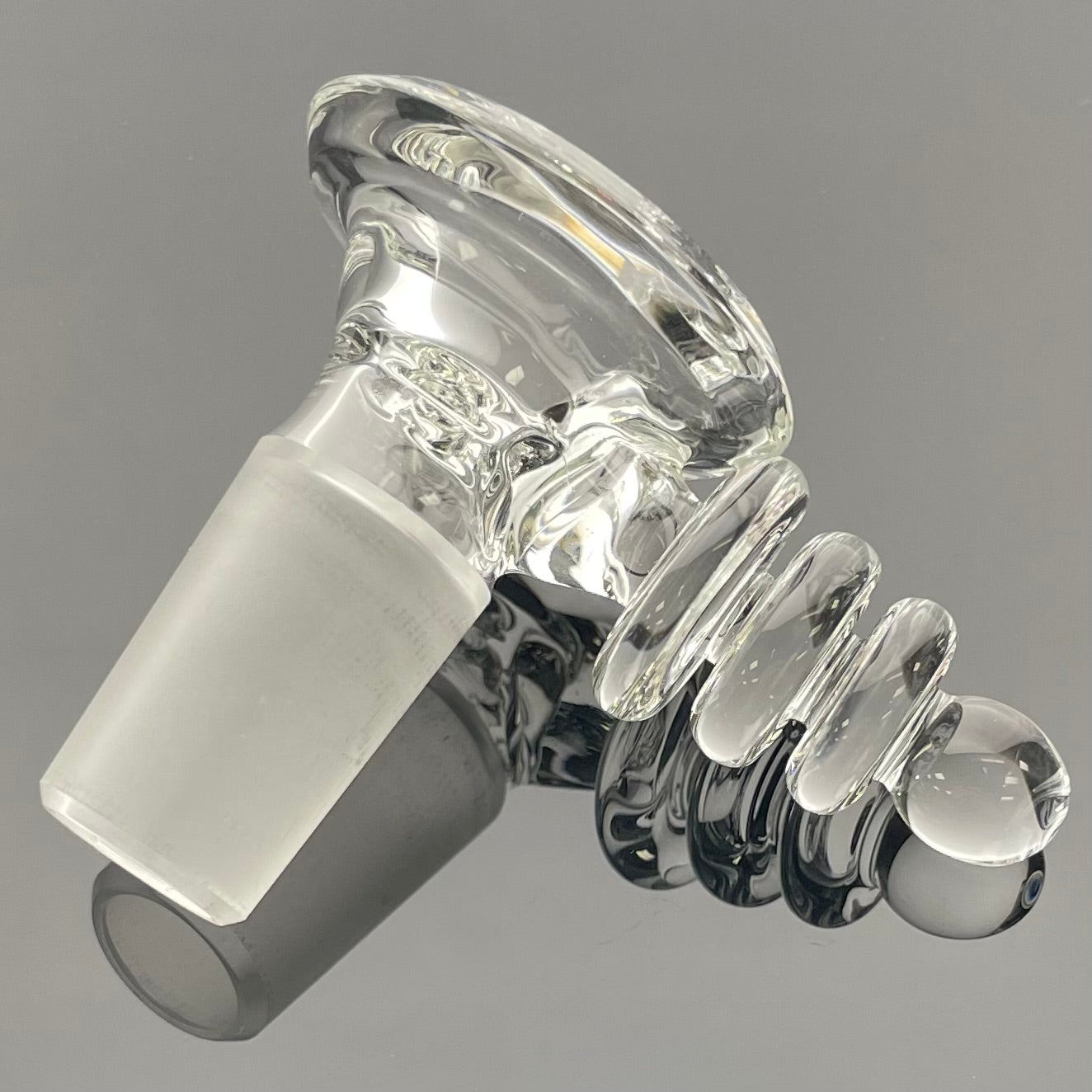 Red Heady Clear D.U.S.C. Recycling Tube w/ Lysergic Glass Art Downstem