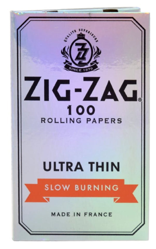 ZIGZAG Silver Ultra Thin Single Wide - 100 Papers Per Pack