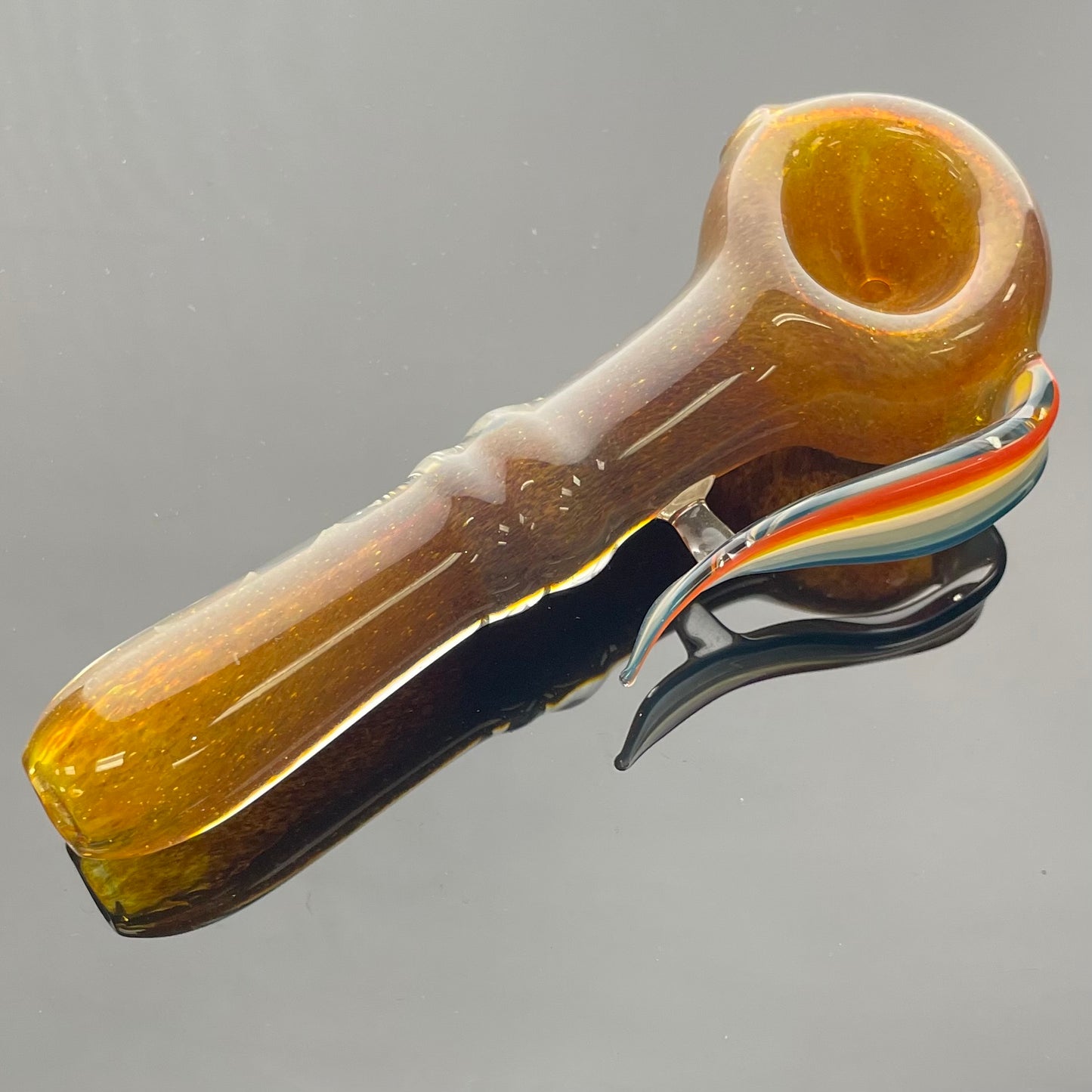 BC Glass 4.5" Colour Frit Hand Pipe w/ Ribbon