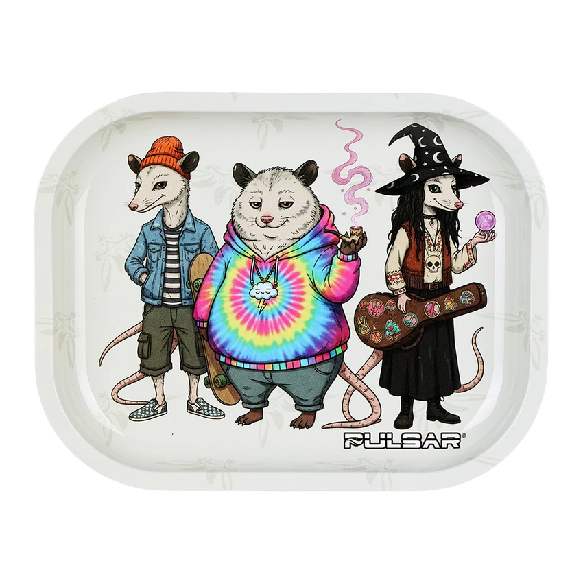 Pulsar 7" x 5.5" Mini Metal Rolling Tray - Various Styles
