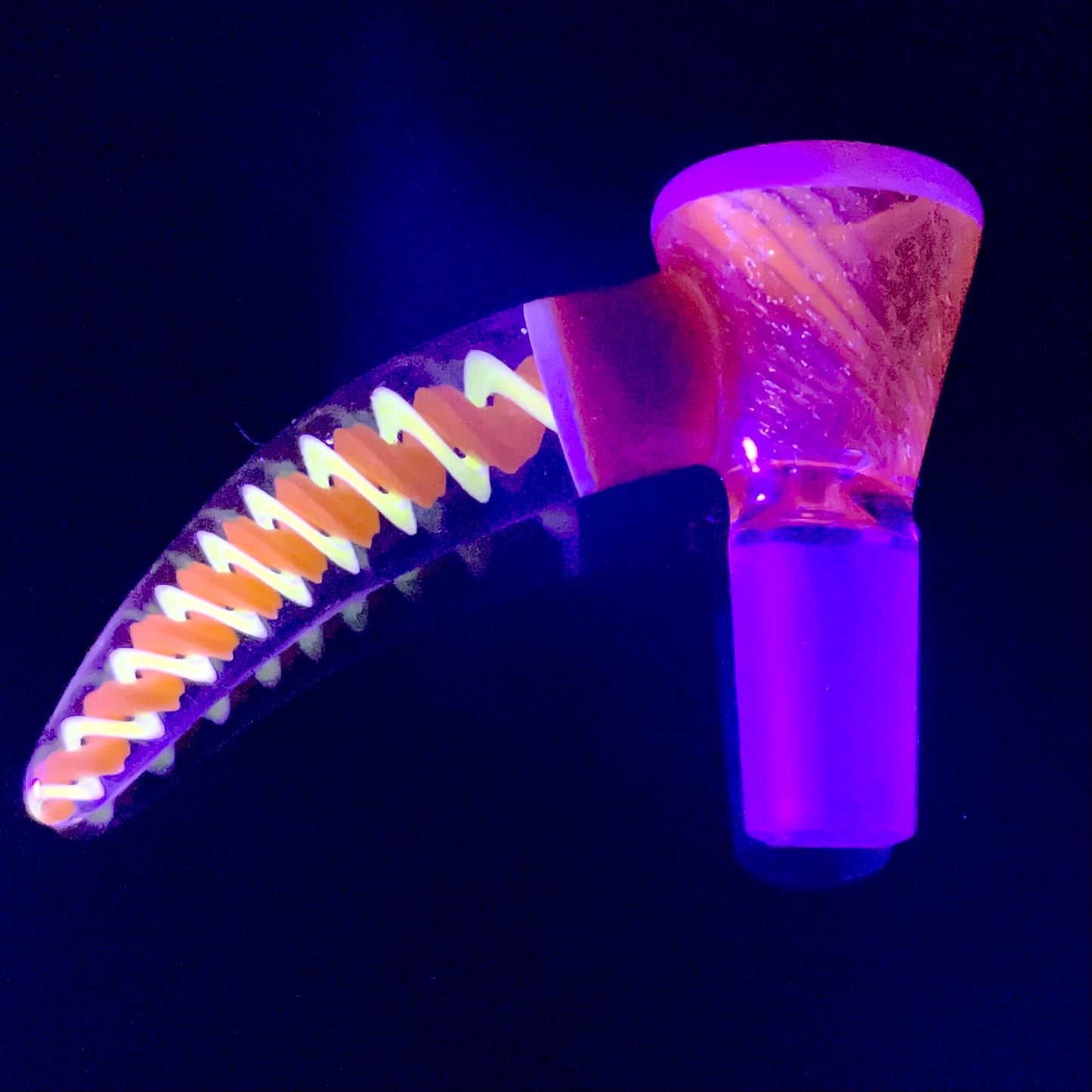 Glass With Jeremy 14mm Worked Horn Bowl w/ UV Accents - Various Colours