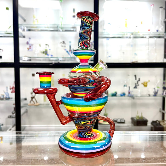 Korey Cotnam Worked Rainbow WigWag Hydracycler w/ Opal Coin