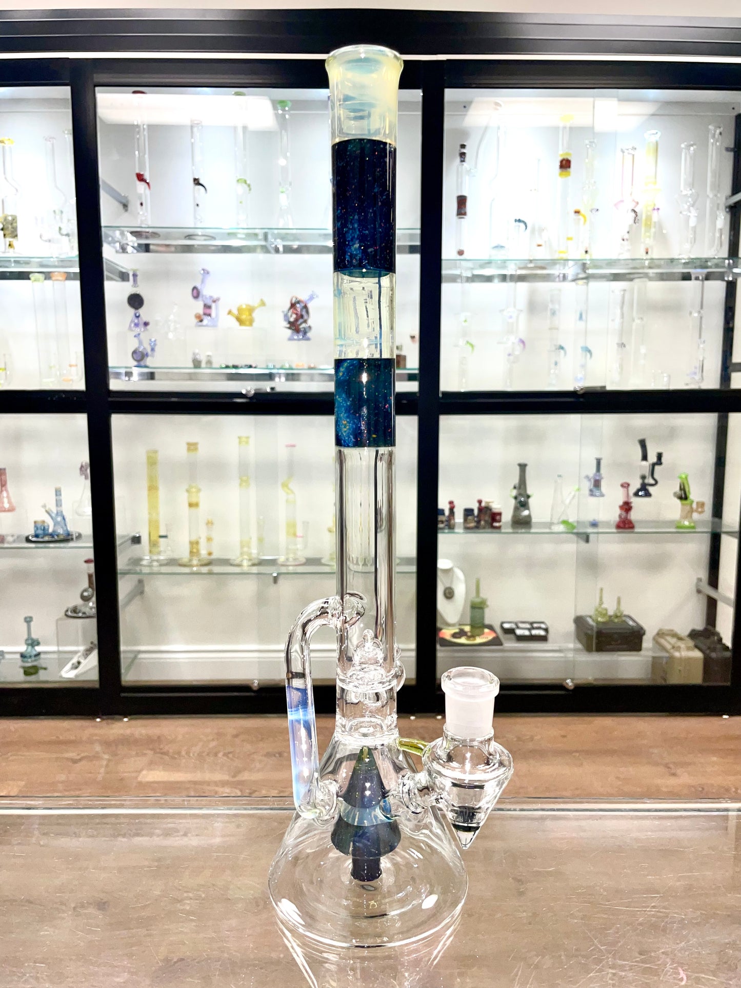 Discobox Colour Accented Fixed Double Recycler Beaker - Space Fume & Crushed Opal #1