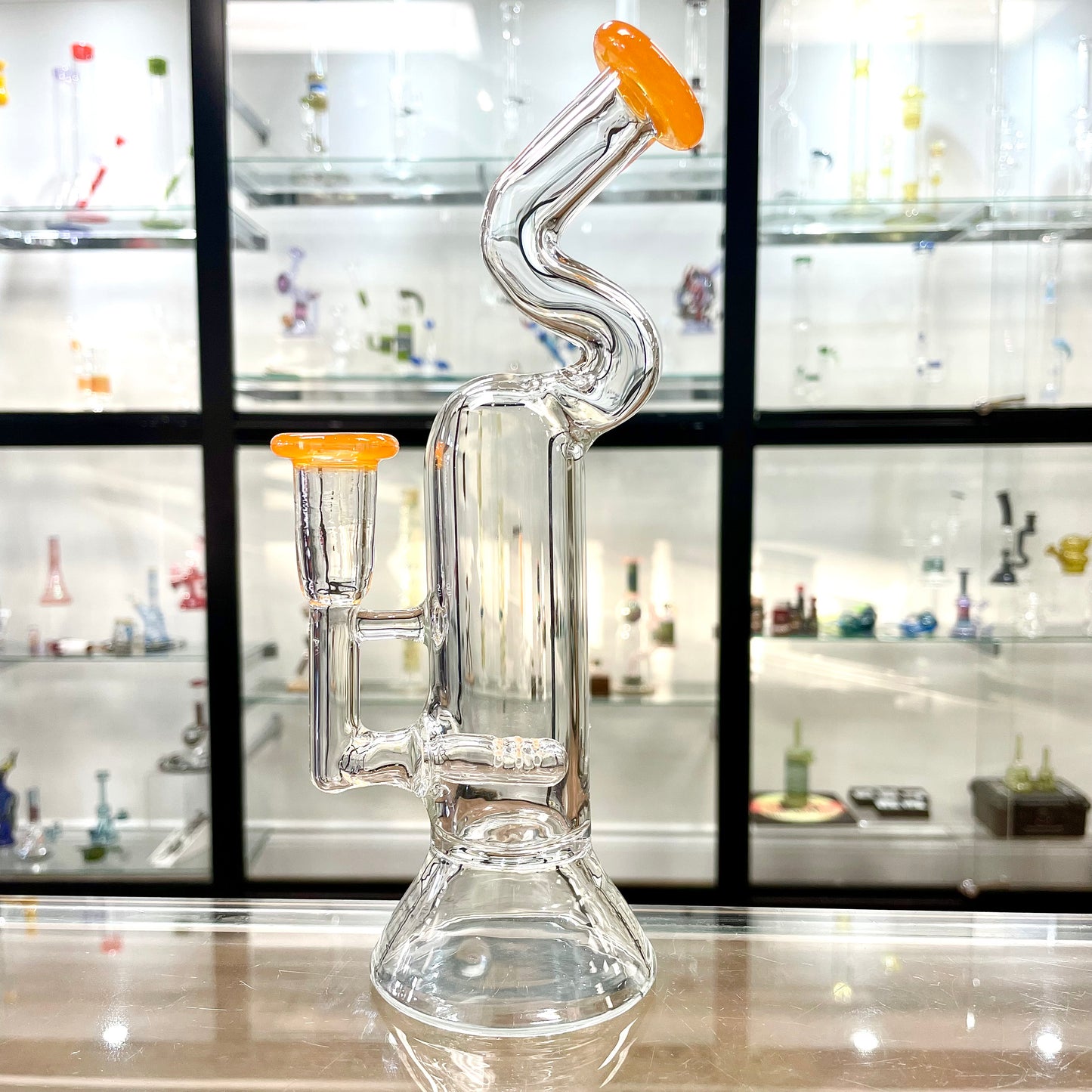 Mimzy Colour Accented Bent Neck Stemline - 14mm (On sale due to small chip on base)