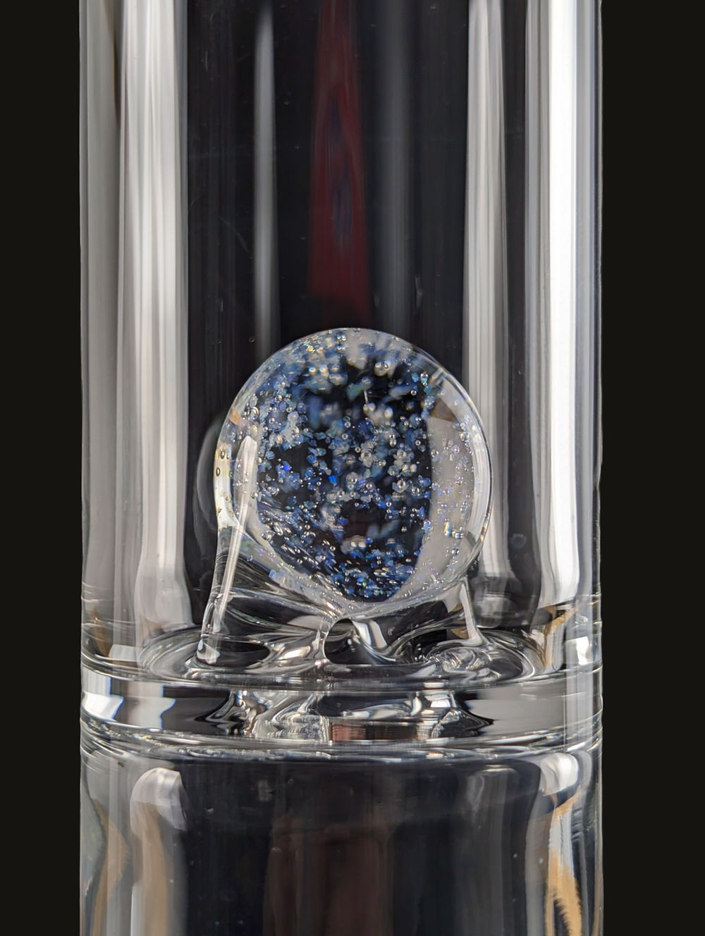 Green Belt 13” Stemline w/ Crushed Opal Marble Splash Guard Straight Tube