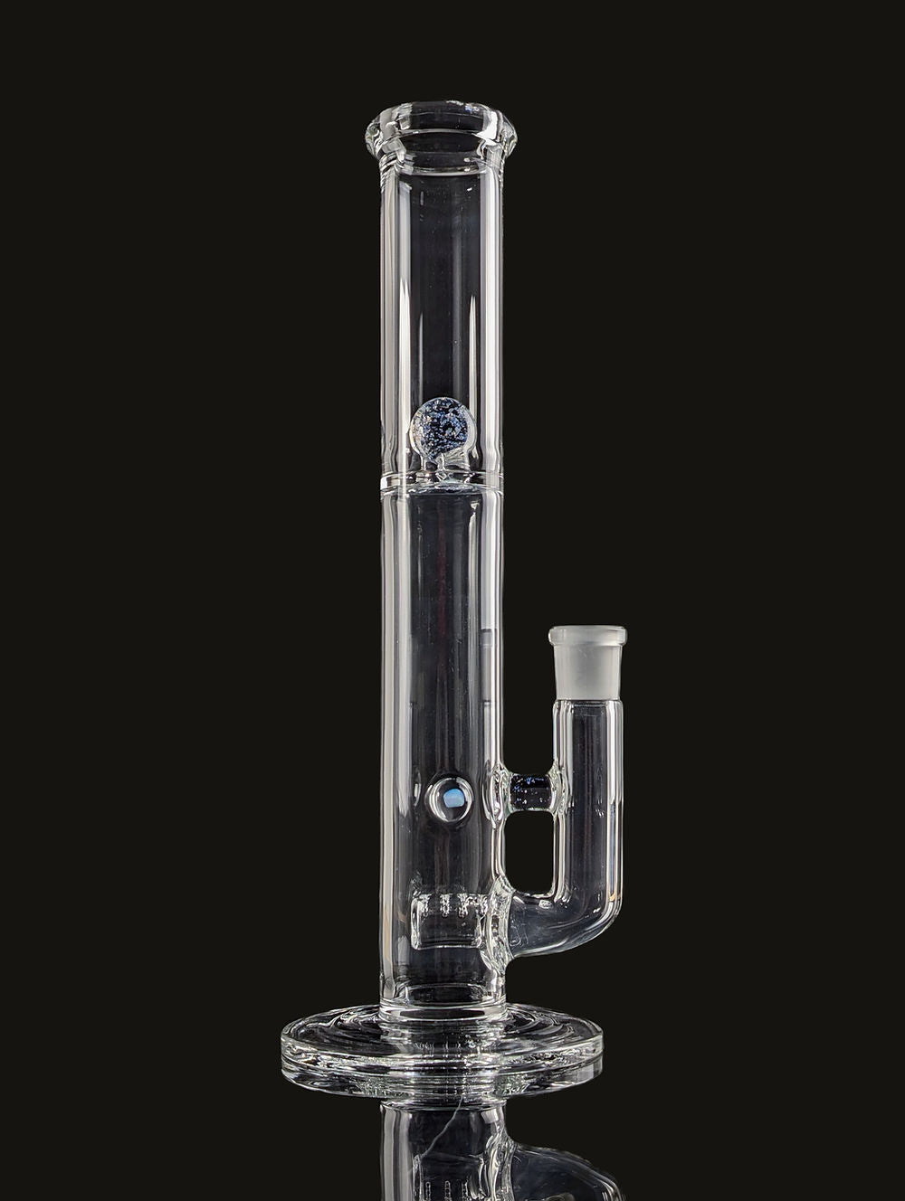 Green Belt 13” Stemline w/ Crushed Opal Marble Splash Guard Straight Tube