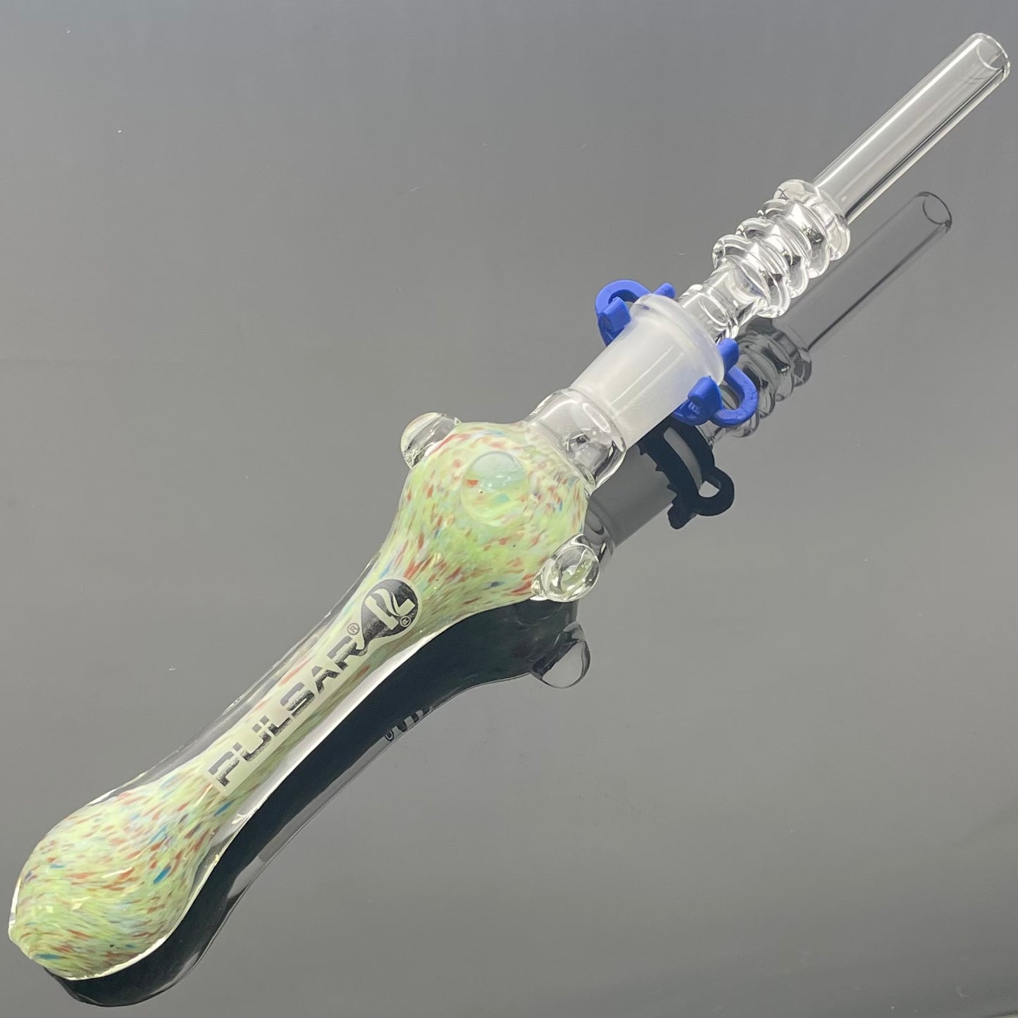 Pulsar 7.5" Candy Frit Twist Dab Straw w/ Quartz Tip