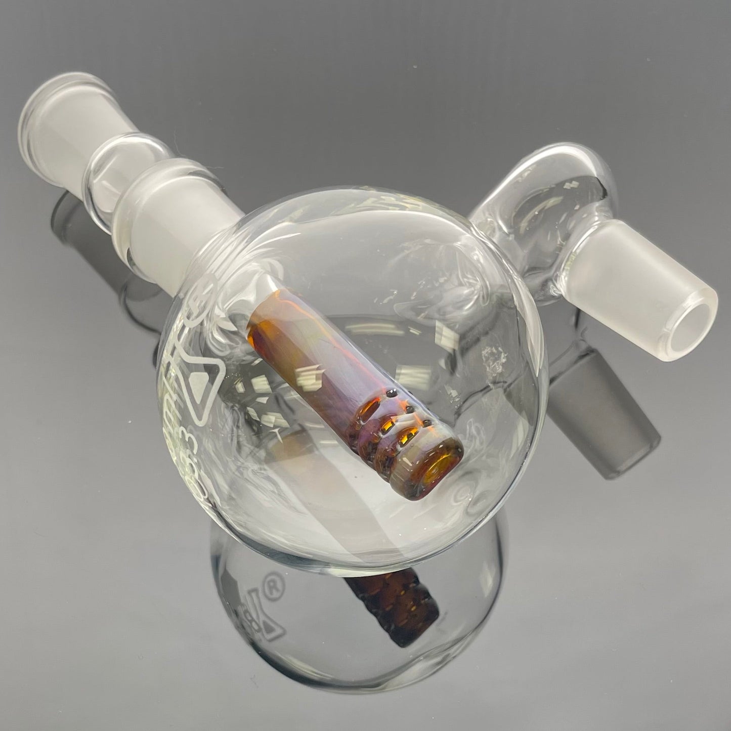 Kobb Boiling Flask Ash Catcher w/ Coloured Stem 18mm 90