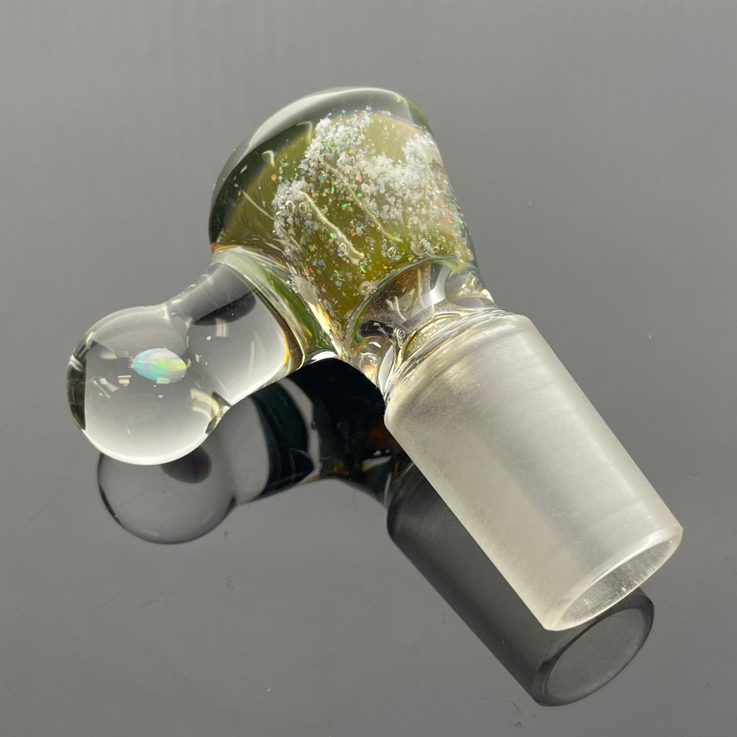 Green Belt 18mm Single Hole Crushed Opal Bowl