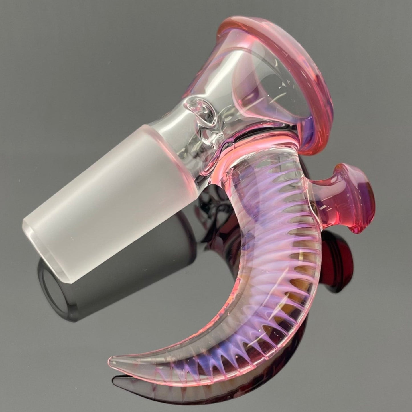 Jamms Clear Base Bowl W Colour Lip & Cane 14mm 3 Hole