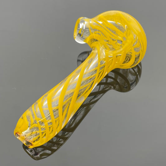 Shine Glass 3.25" Glow In The Dark Hand Pipe - Yellow