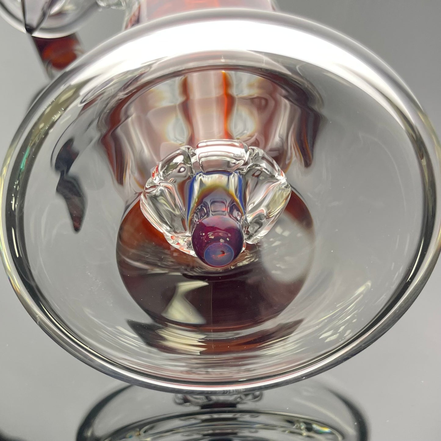 Green Belt Colour Accented Single Bubbler 18mm - Amber Purple