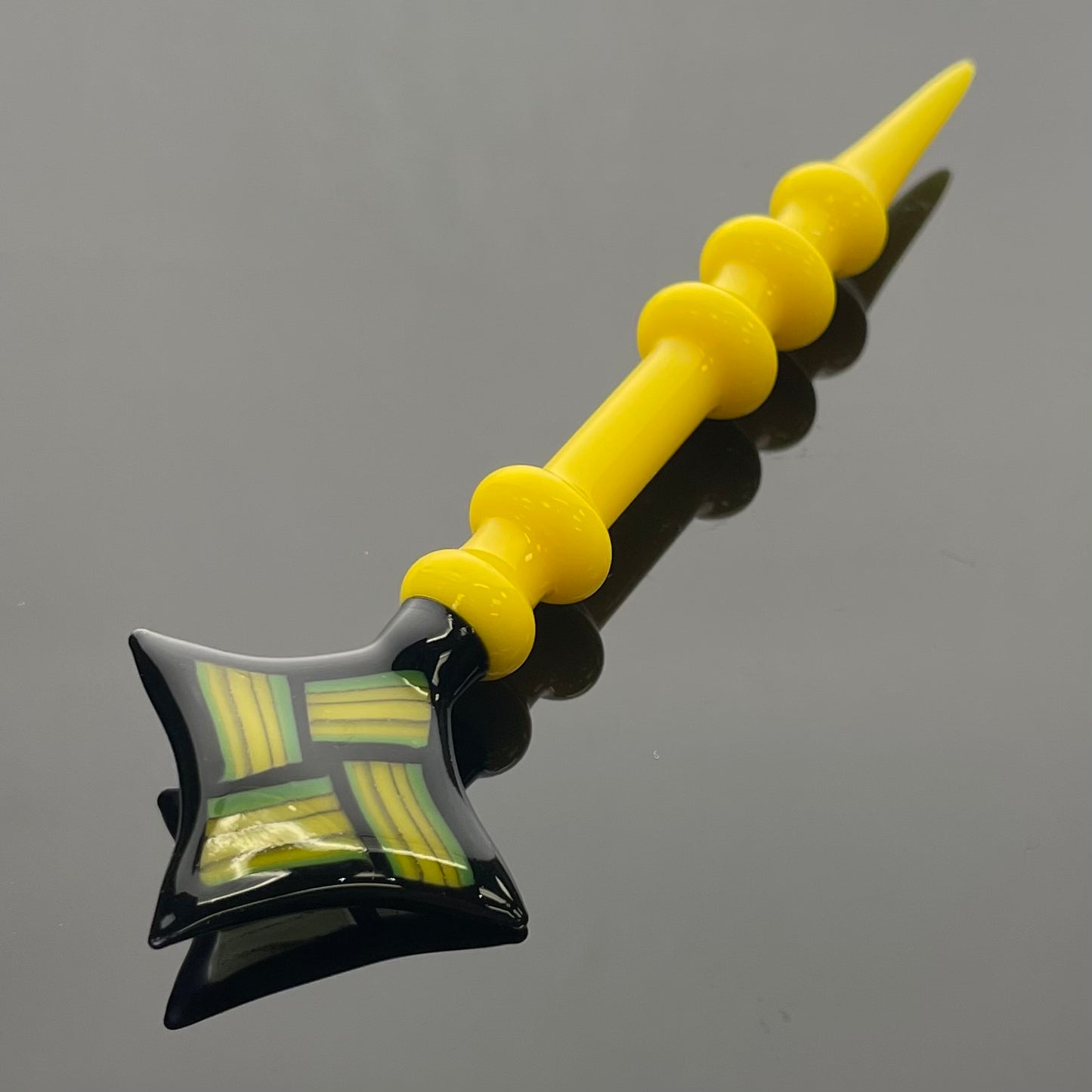 Intent Glass 4" Yellow Chip Weave Dabber