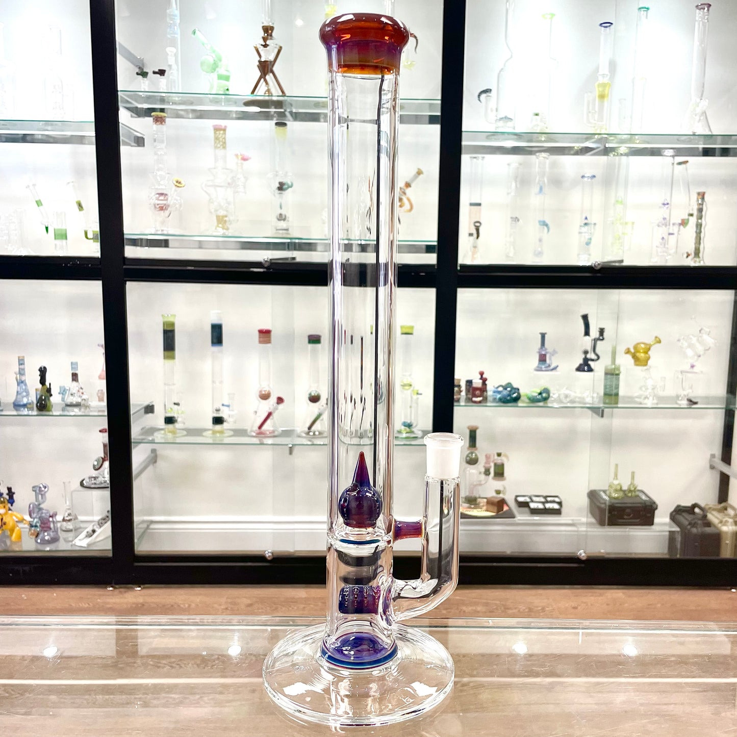 Green Belt Colour Accented Stemline Tube w/ Imperial - Amber Purple
