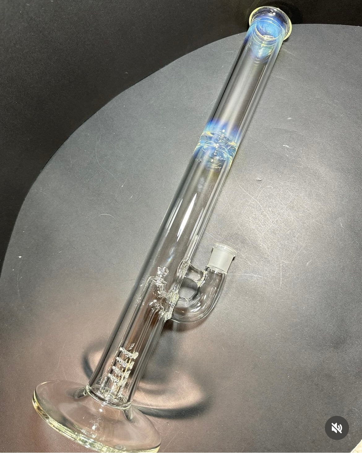 Jamms Straight Tube w/ 180° Pillar Perc - Clear w/ Fuming (pre-order)