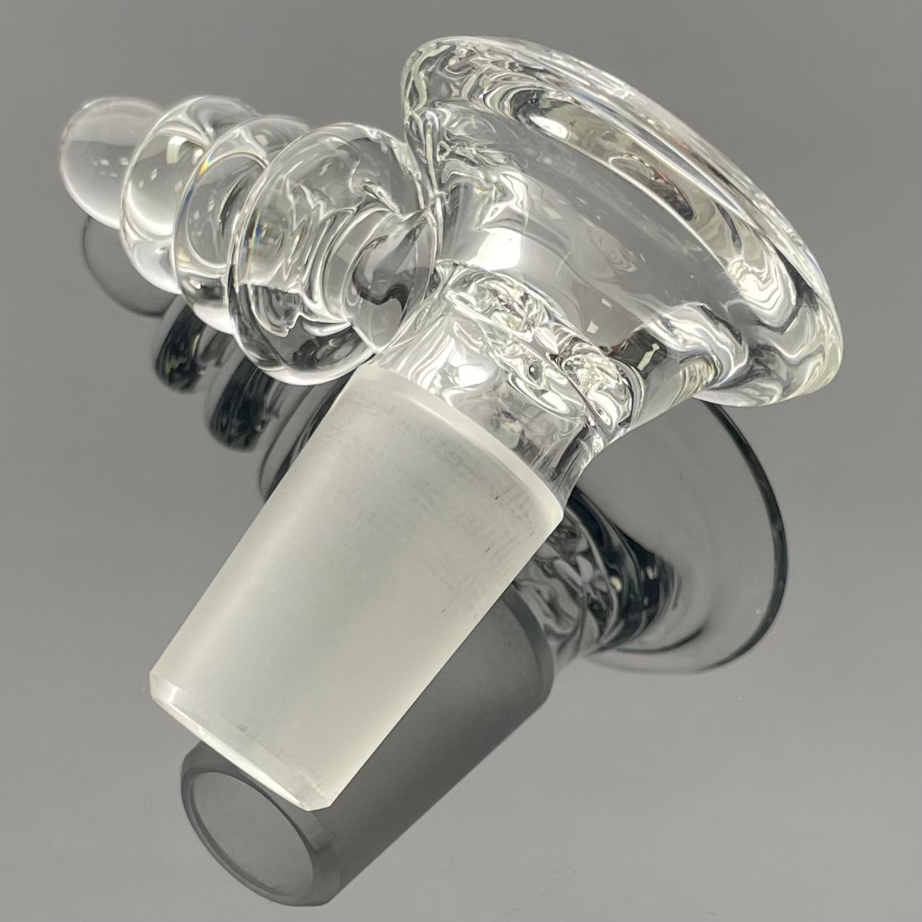 Red Heady Clear D.U.S.C. Recycling Tube w/ Lysergic Glass Art Downstem