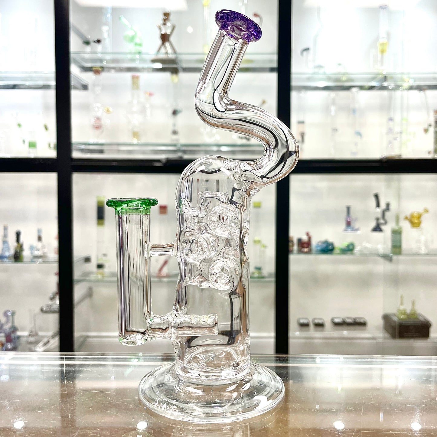 Mimzy Colour Accented Fab Rig w/ Bent Neck - 14mm