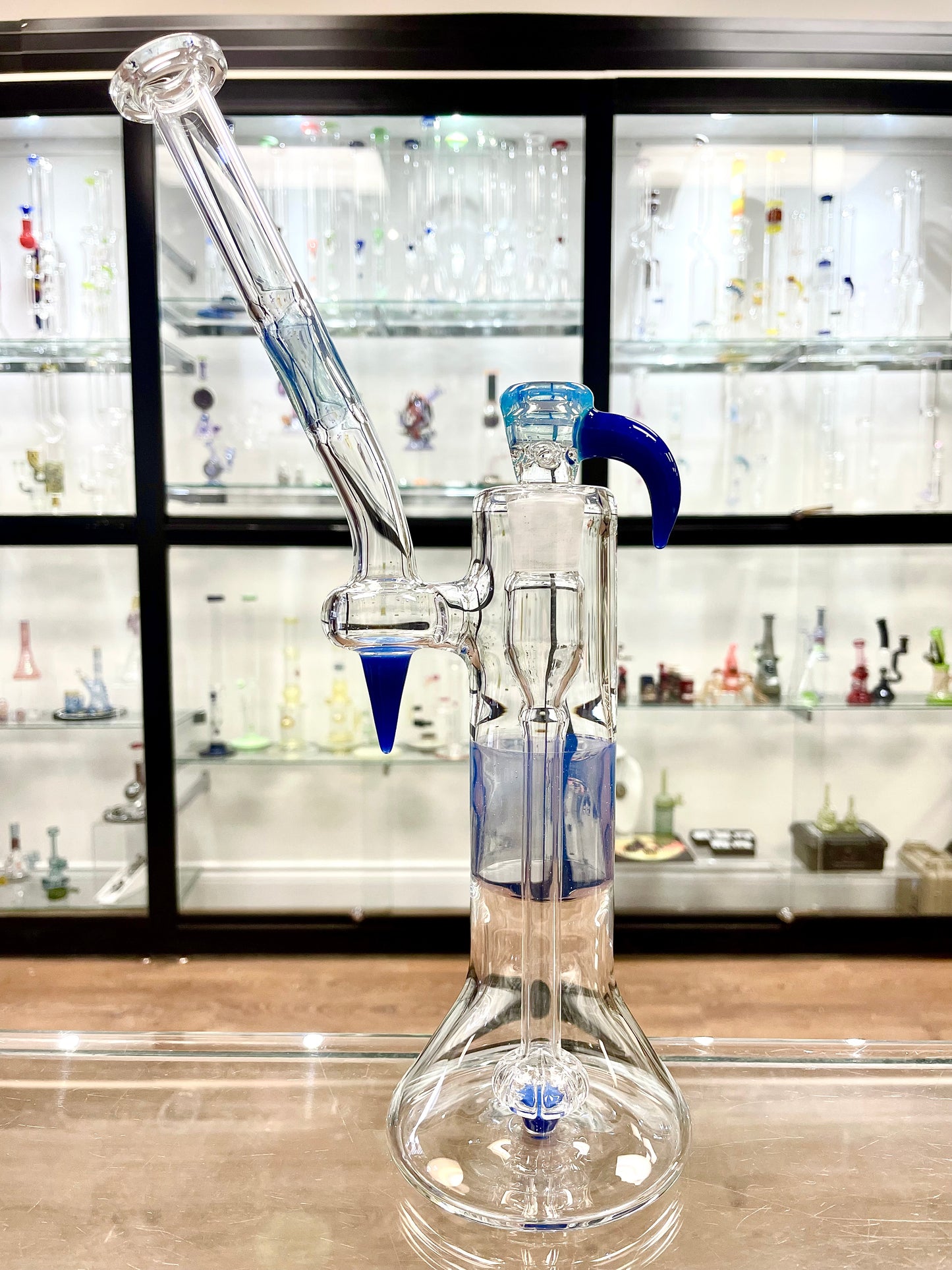 Green Belt Colour Accented Single Bubbler 18mm - Blu Razberry V2