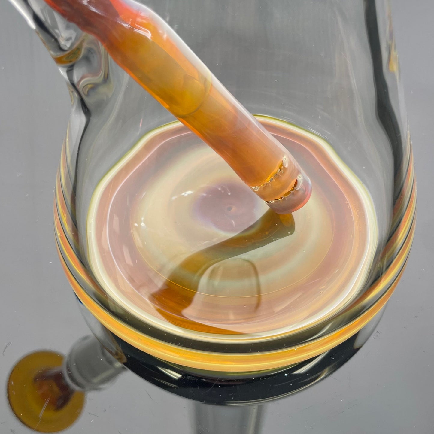 Philip Legge Medium Beaker w/ Colour Accents - Amber Purple