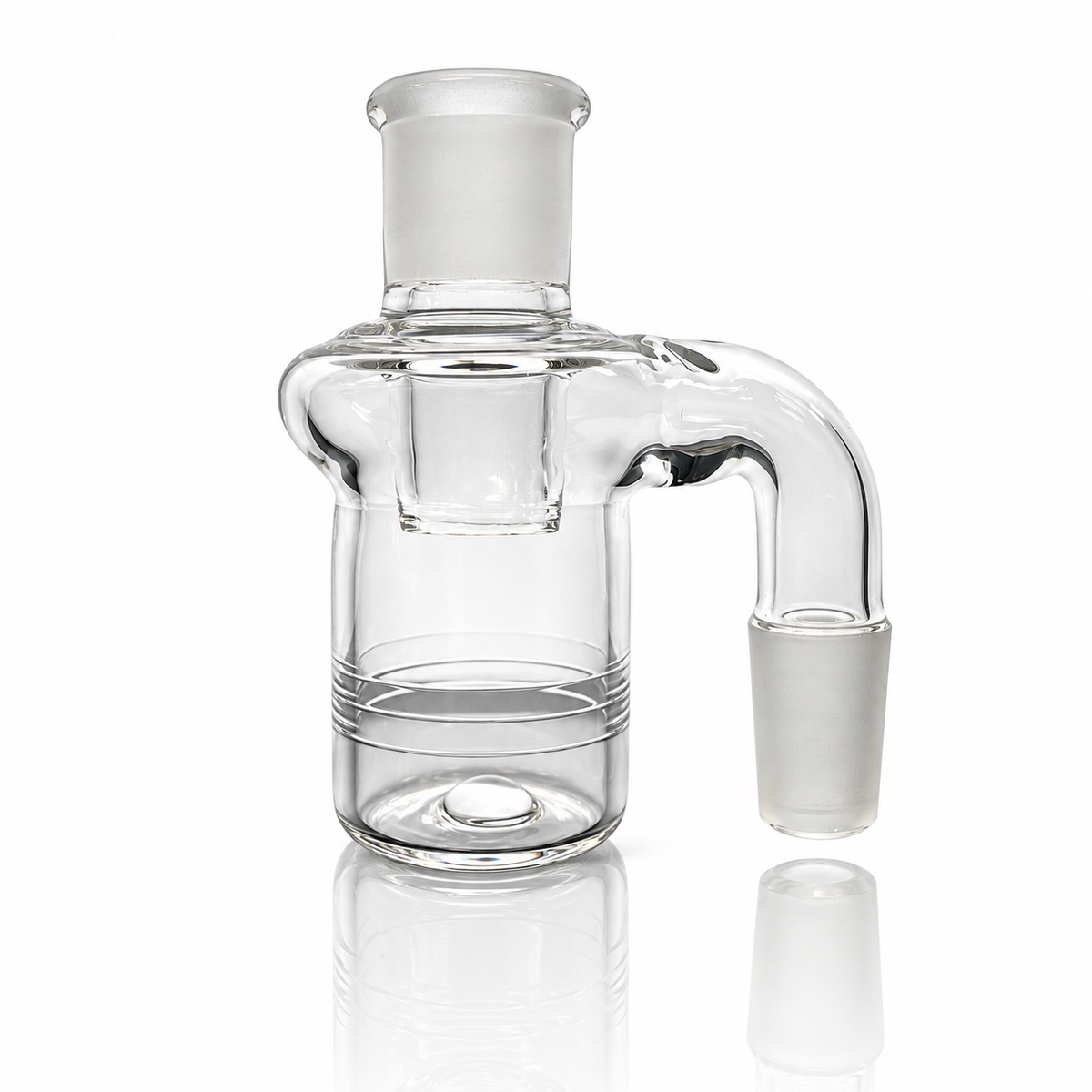 Mastah Glass 18mm/18mm 90 Degree Dry Ash Catcher w/ Factory Joint