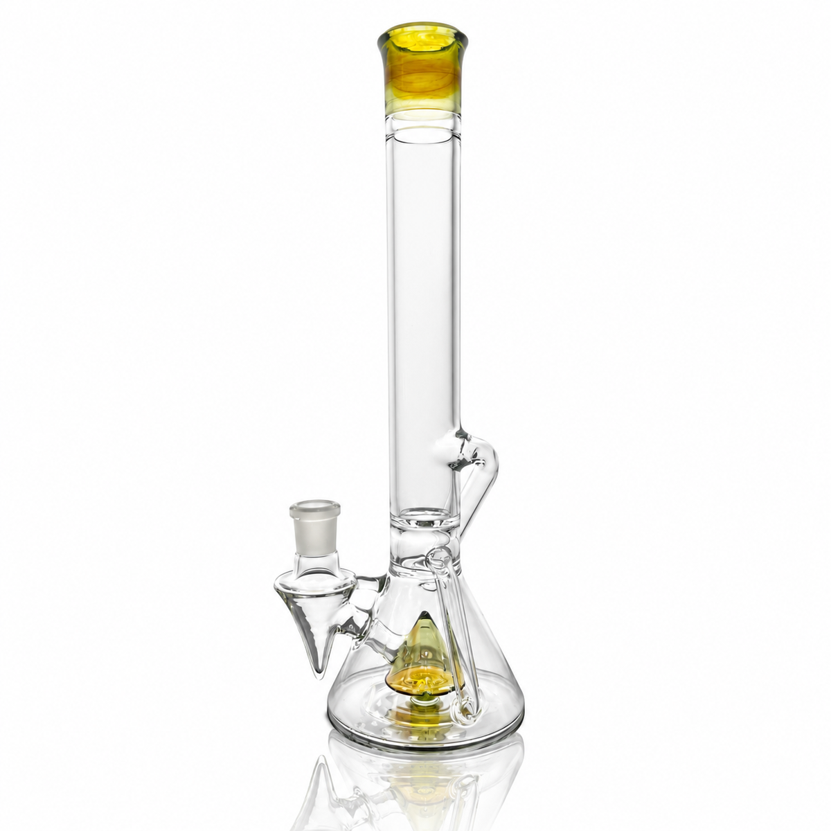 Discobox Large Colour Accented Fixed Single Recycler Beaker - Dragons Tears - (On sale due to small chip on joint)