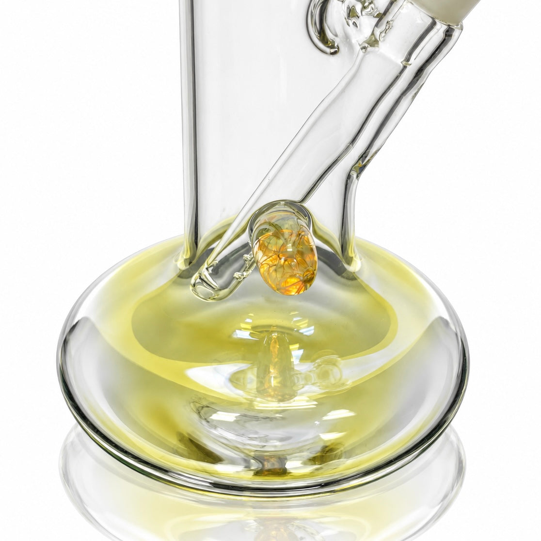 Mastah Glass Fumed 15" Hollow Foot Straight Tube w/ 18mm-18mm Stem