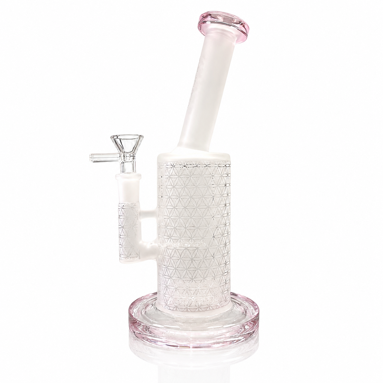 Unbranded 10” Sandblasted Bent Neck w/ Showerhead Percolator w/ 14mm Bowl
