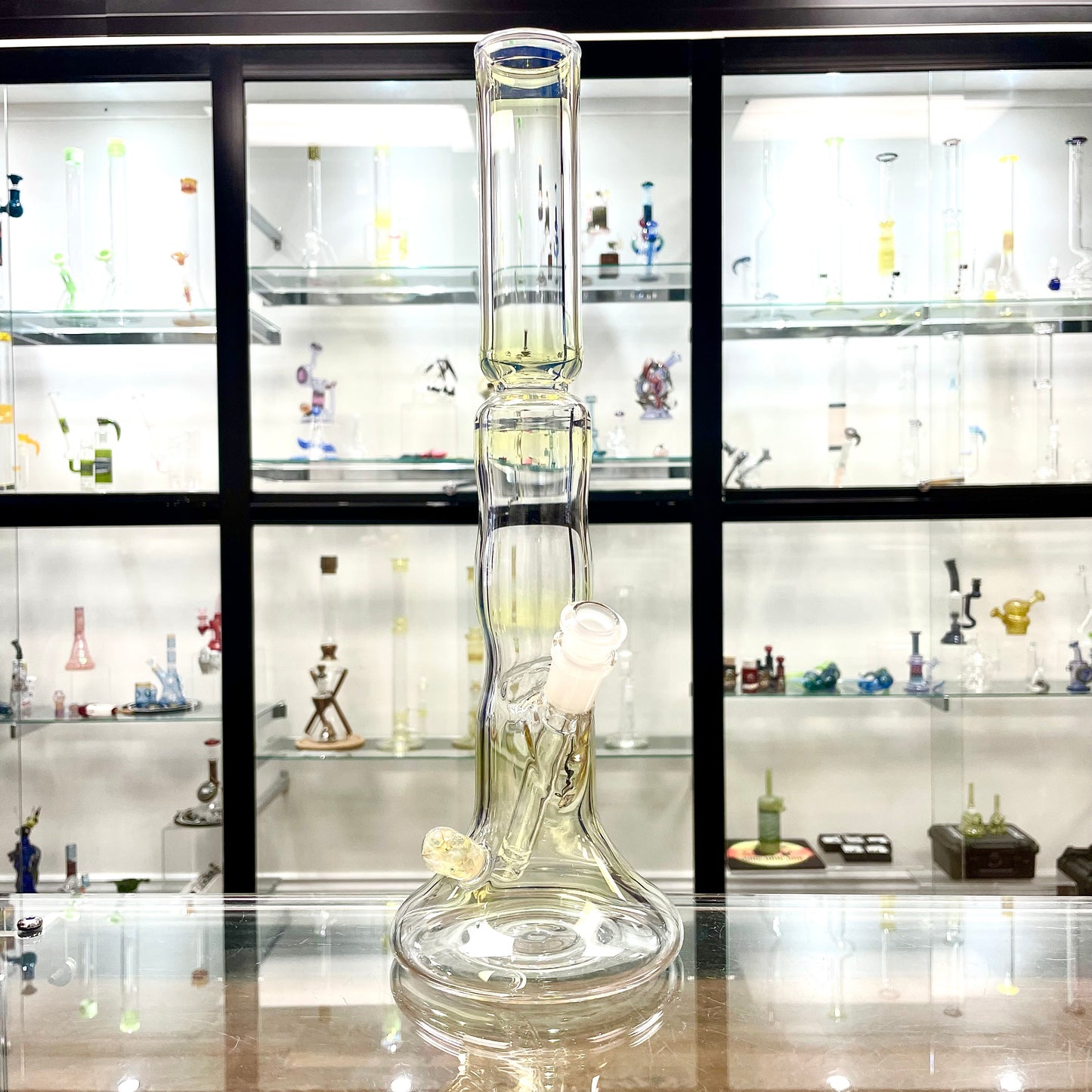 Mastah Glass Fumed 15" Hollow Foot Straight Tube