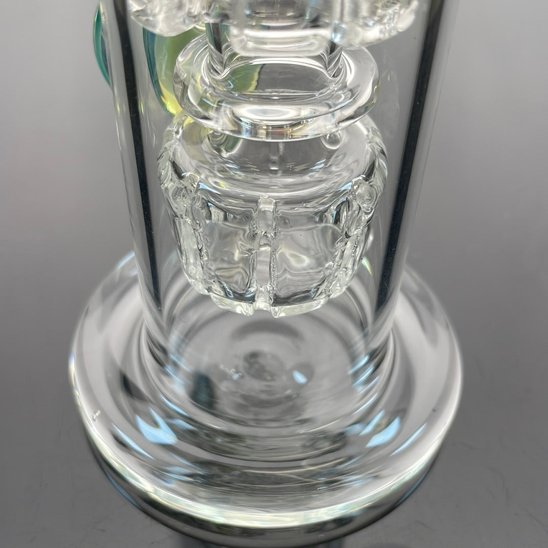 Discobox 18mm Flower Tower w/ Grids - Clear