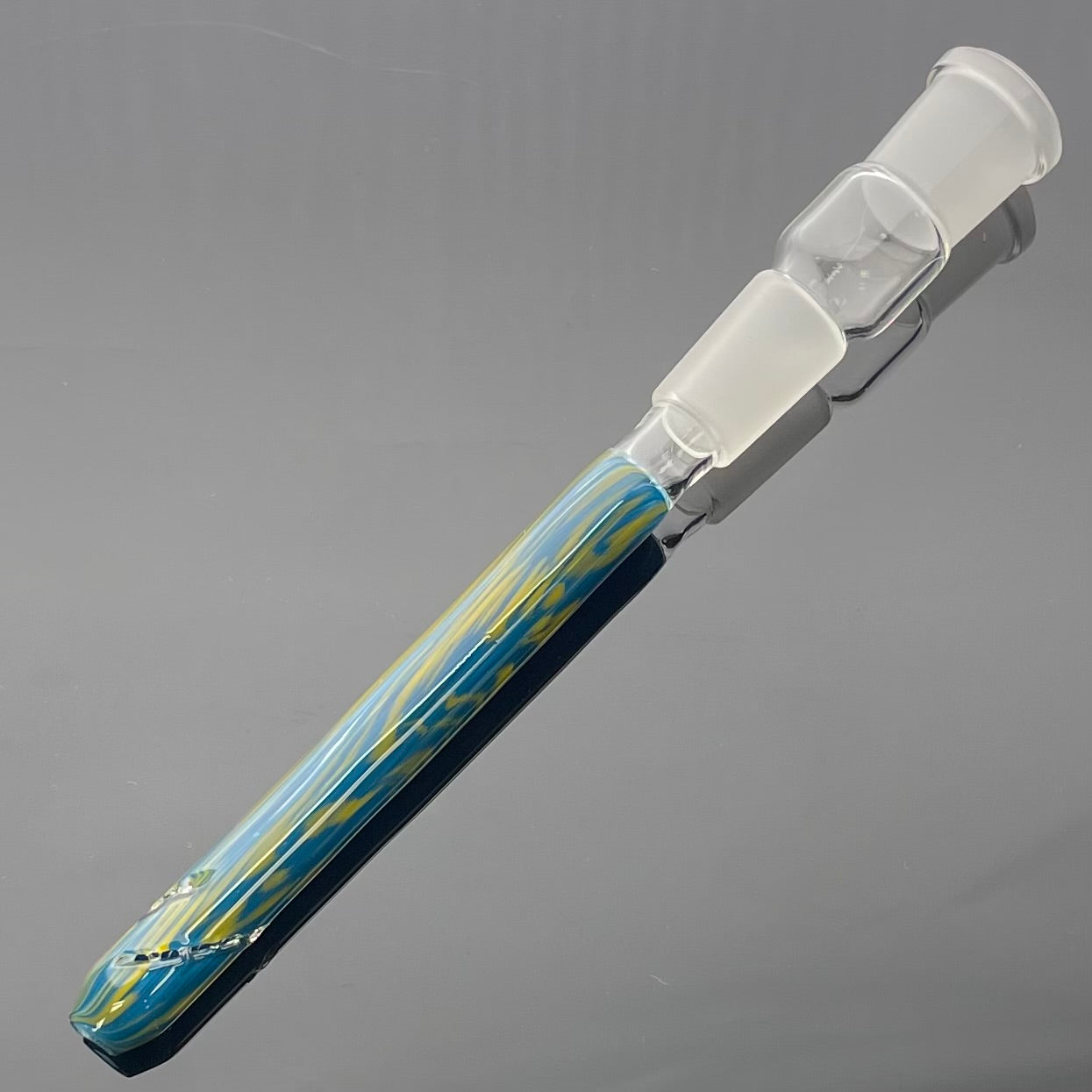 Mastah Glass Hollowfoot Frit Bong - Silk Sapphire