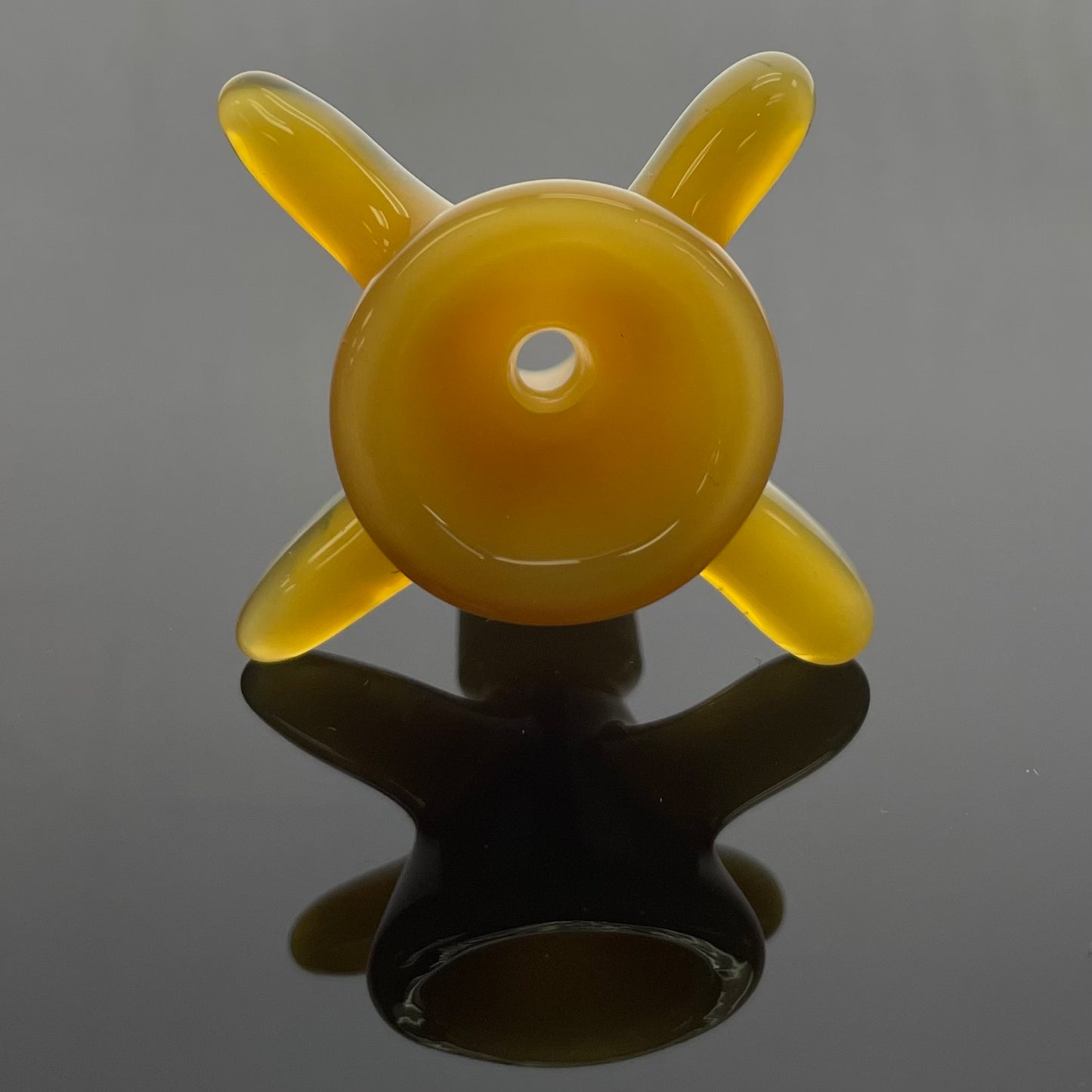 Glass With Jeremy 14mm 1 Hole 4 Horn Bowl - Various Colours