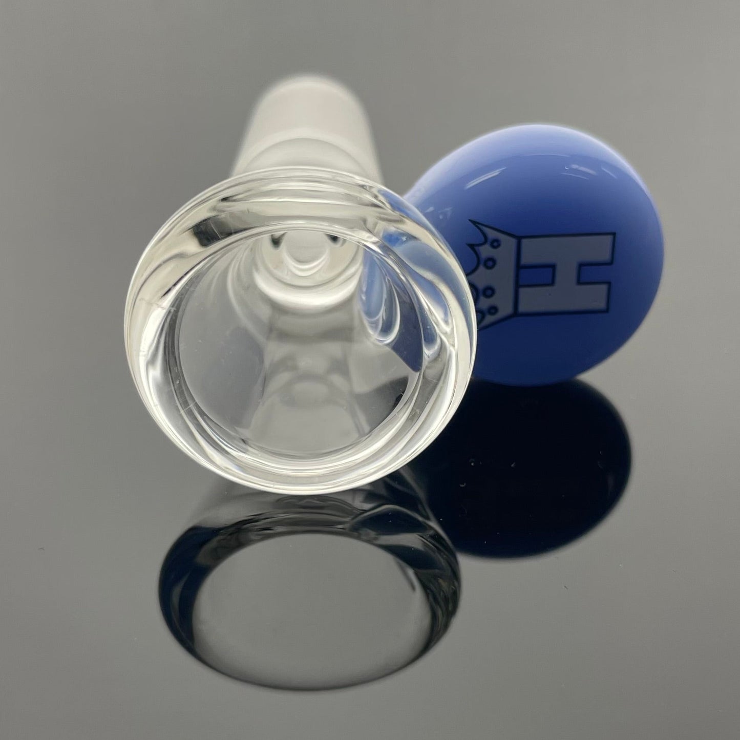 Hoss 14mm Cone Bowl w/ Coloured Tab  - Milk Blue (On sale - Small logo imperfection)