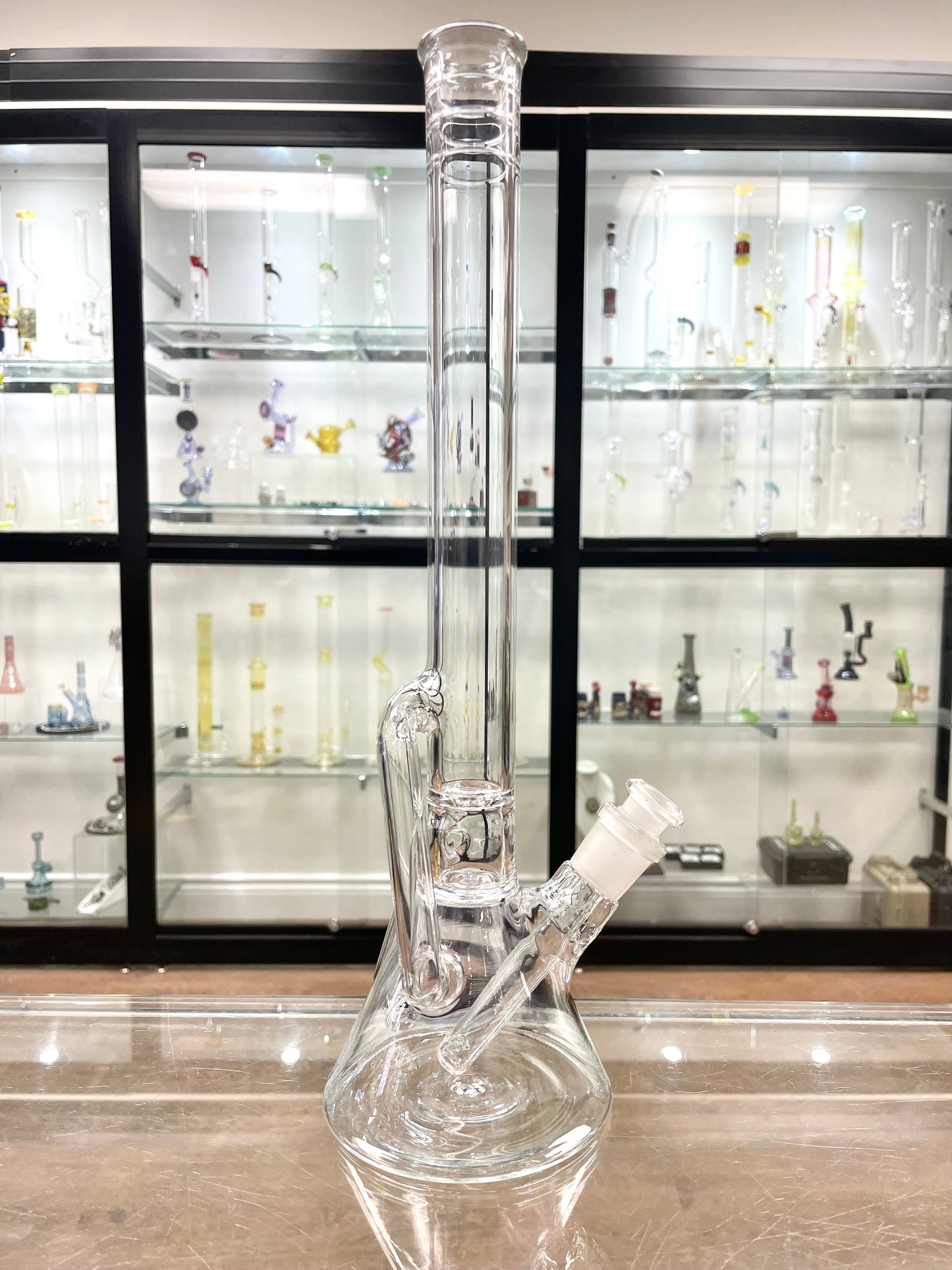 Discobox Clear Single Recycler Beaker w/ Removable Stem - #1