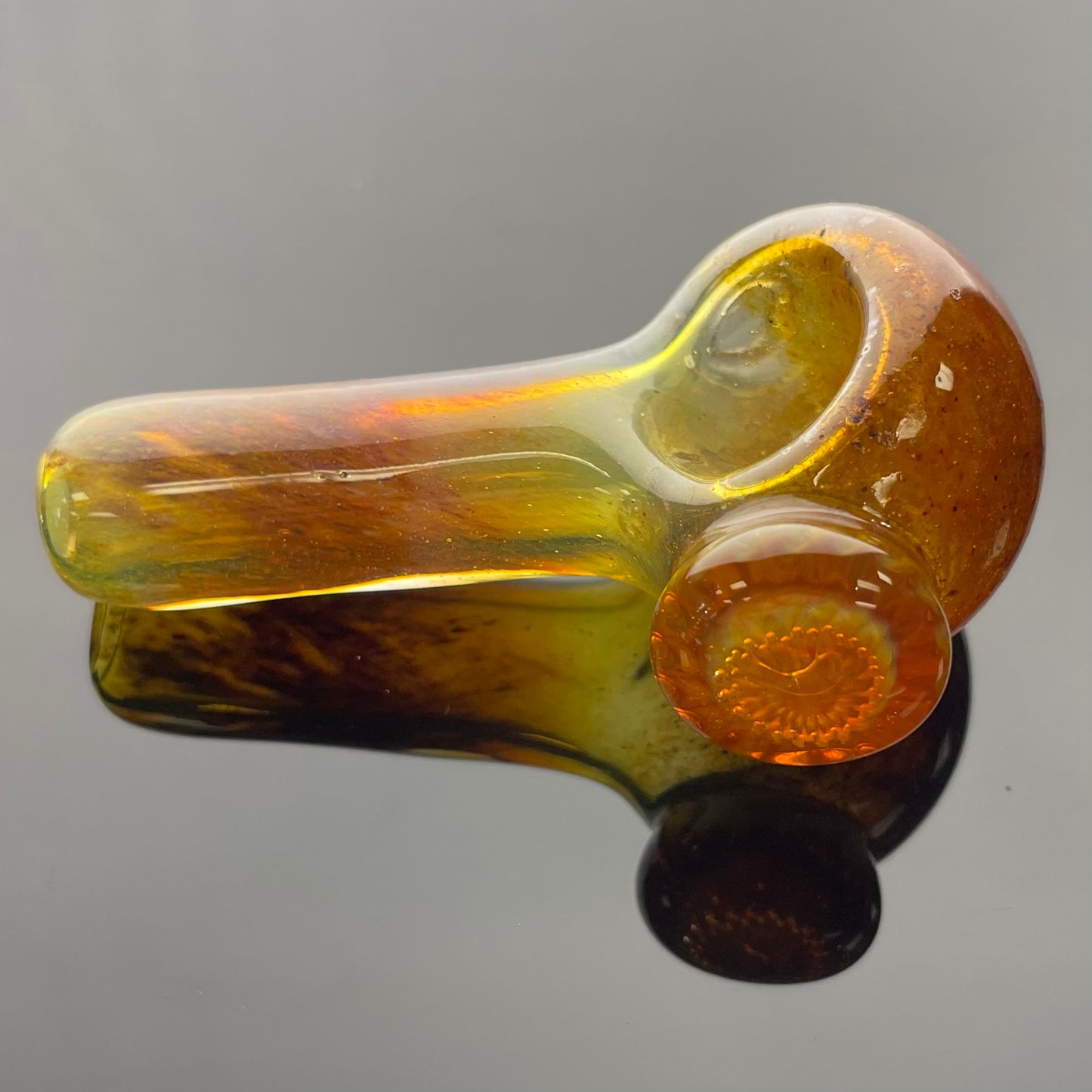 Browski Glass 3" Frit Hand Pipe w/ Fumed Cab