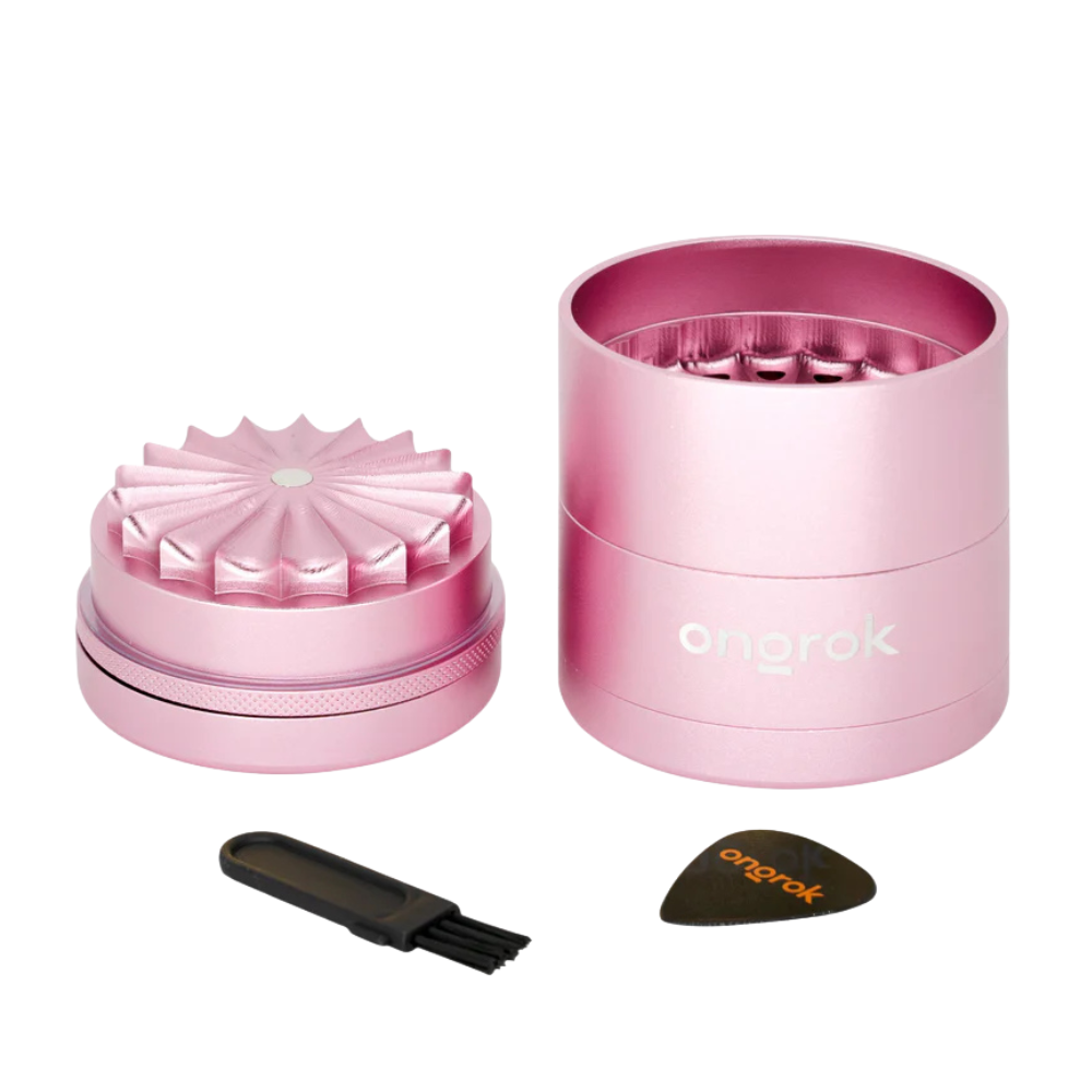 Ongrok 5pc Large Flower Petal Toothless Grinder w/ Storage - Various Colours