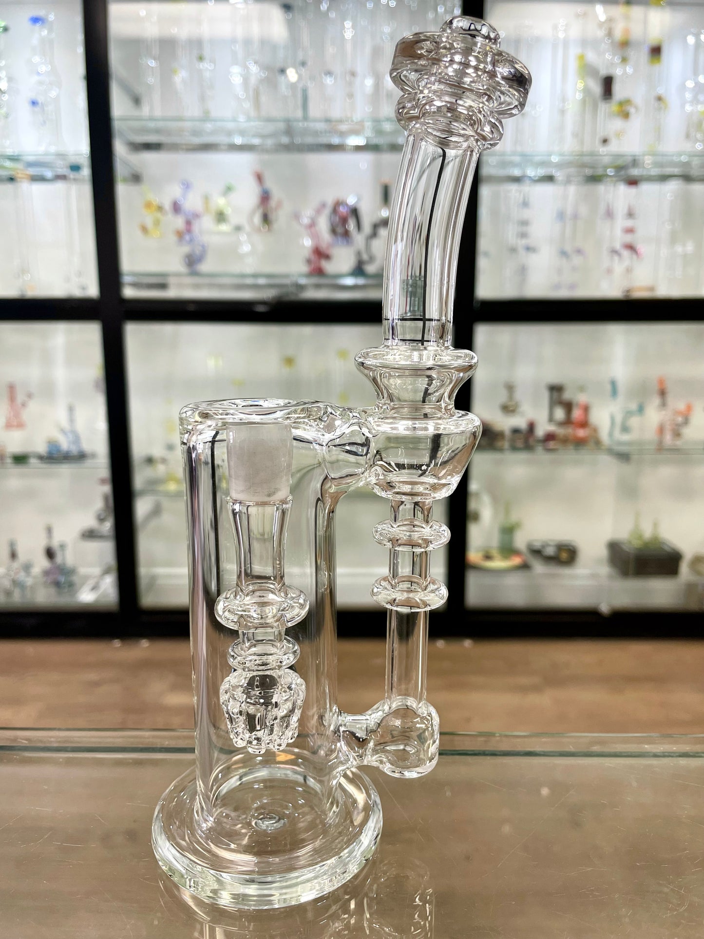 Discobox 14mm Terp Tower Dumper Recycler w/ Grids - Clear