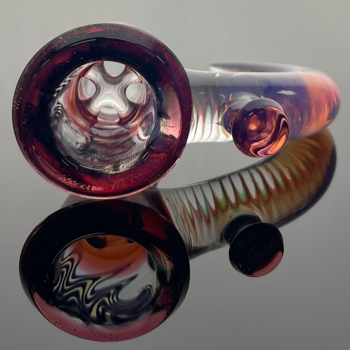 Jamms Fully Worked 18mm 4 Hole Bowl w/ ReWig & Cane Handle - A