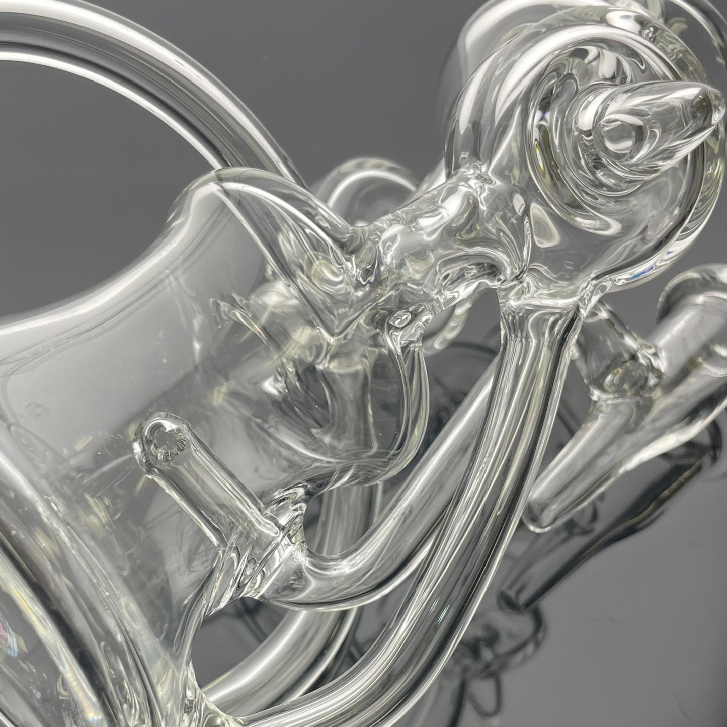 Mimzy V2 Clear Double Disc Full Scroller Recycler - 14mm