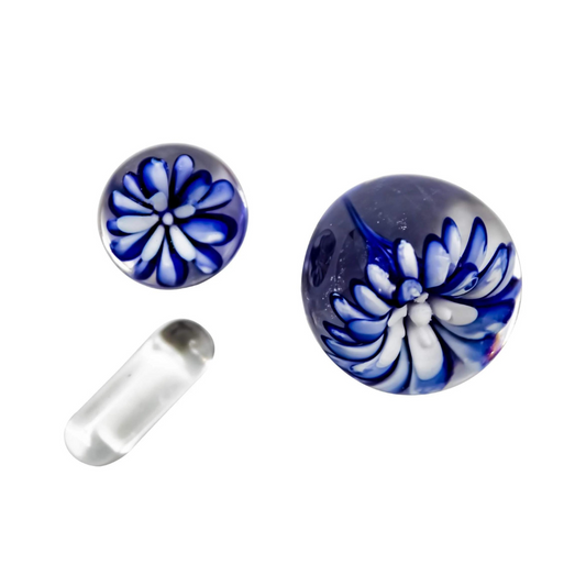 Unbranded Marble Slurper Set w/ Flower Implosion - 3pc